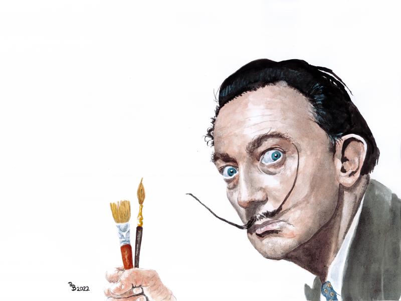 Hier sehen Sie ein Portrait von Salvador Dali 