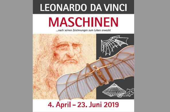 Anzeige zur Ausstellung Leonardo da Vinci in der Stadtgalerie Altötting