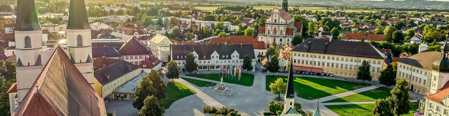 Luftaufnahme Kapellplatz Altötting