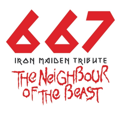 667, Iron Maiden Tribute Band, Abriss Altötting, Forum Altötting, Logo Band B. Music Management Logo der Band 667.