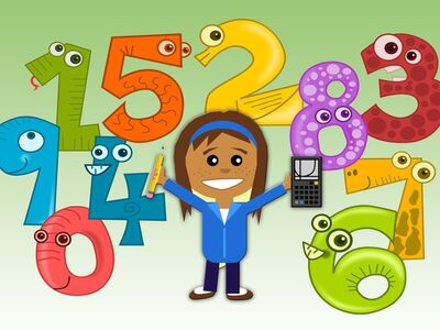 Ein Kind steht inmitten vieler Zahlen. 