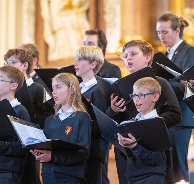 Der Tölzer Knabenchor beim Auftritt