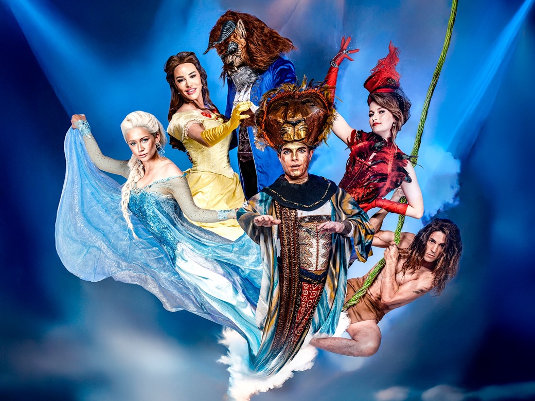 Die Nacht der Musicals, Forum Altötting, Bild Pura Vida, KI generiert Menschen in verschiedenen Bühnenkostümen.