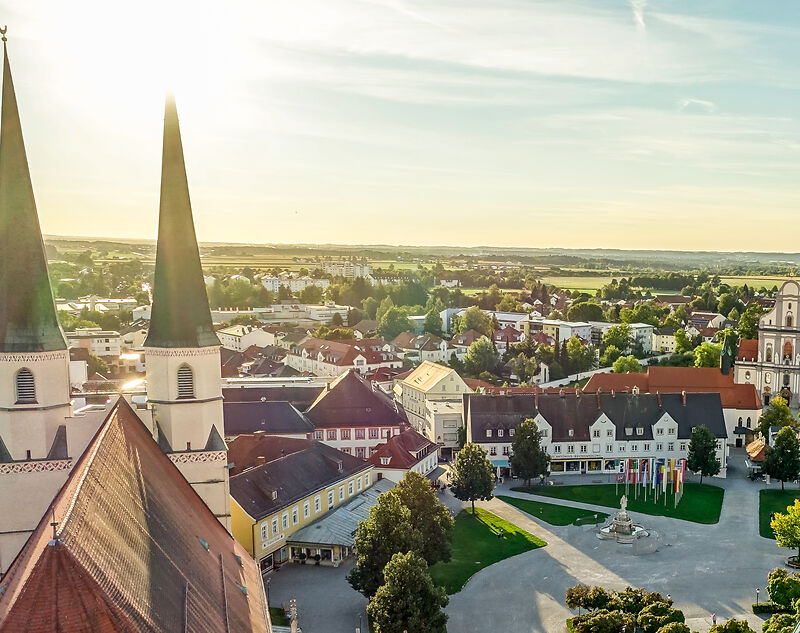 Luftaufnahme Kapellplatz Altötting