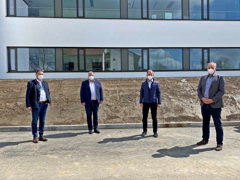 Baustellenbesichtigung am InnKlinikum Altötting-Mühldorf für den neuen Funktionstrakt Nord.