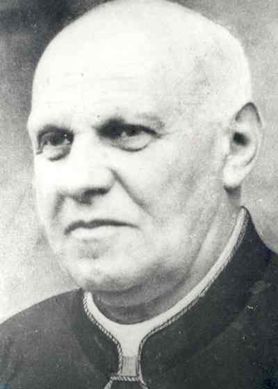 Portrait von Monsignore Adalbert Vogl, ein Opfer der Bürgermorde von Altötting am 28. April 1945