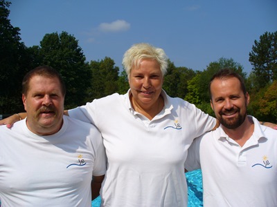 Freibad Team Stadt Altötting, Manuela Lechner, Mario Ziesler, Foto Stadt Das Team des Freibads St. Georgen: Kurt Braun, Manuela Lechner, Mario Ziesler