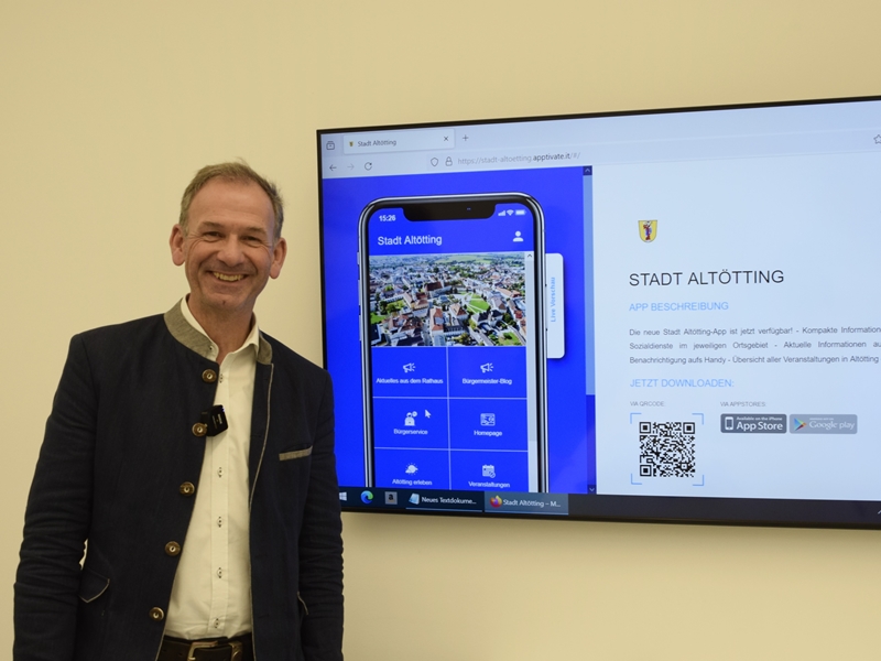 Stadt Altötting, Altötting App, Vorstellung Februar 2024, Foto: Stadt Altötting