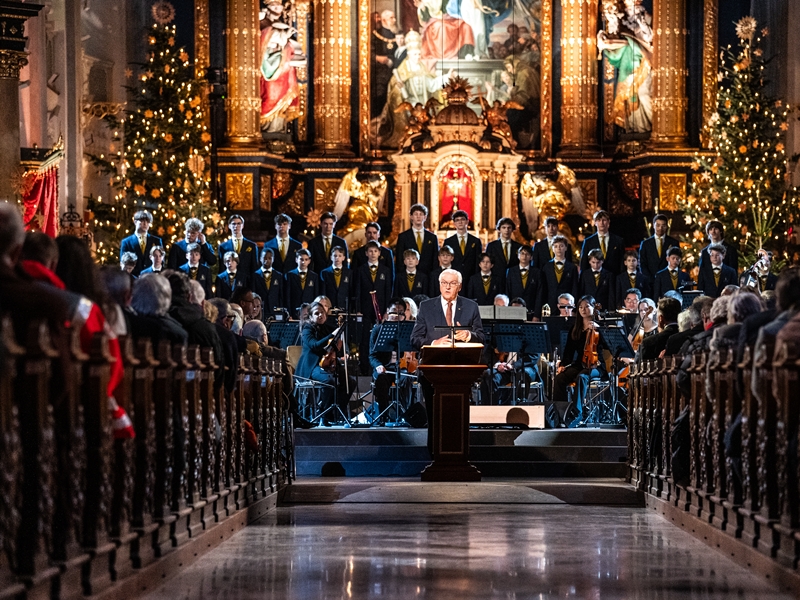 Stadt Altötting, Bundespräsident Frank-Walter Steinmeier, Basilika, 2025, Foto: Tom Bauer
