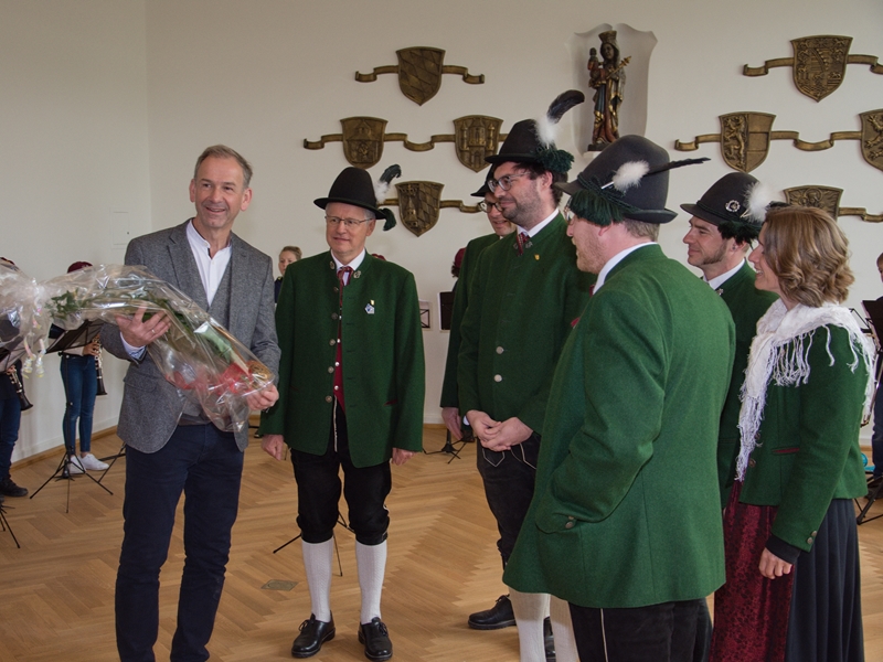 Stadt Altötting, 60. Geburtstag Stephan Antwerpen, Musikkapelle Altötting, Foto: Peter Wagner