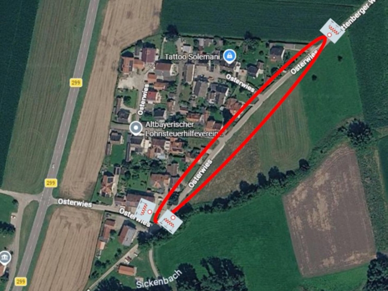 Stadt Altötting, Sperrung Osterwies, Grafik: Stadt Altötting
