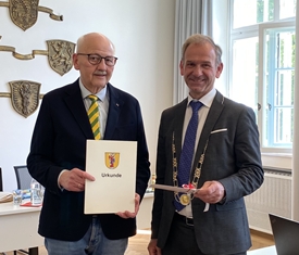 Stadt Altötting, Verabschiedung Herbert Hofauer als Beauftragter Shrines of Europe und Arbeitsgemeinschaft Europapreisträgerstädte, Foto: Stadt Altötting