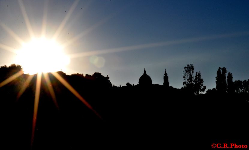 Loreto, die Partnerstadt von Altötting bei Sonnenuntergag, Foto: Raffaeli Cristiano