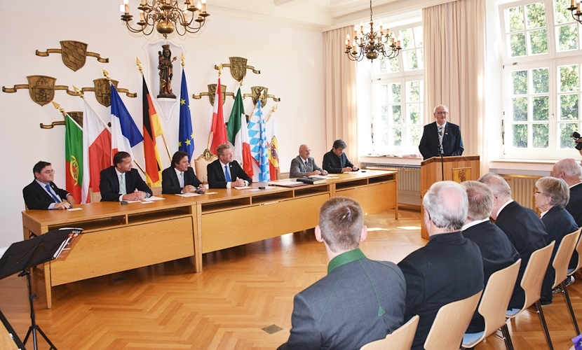 Empfang im Rathaus anlässlich der Städtepartnerschaft Altötting Mariazell.