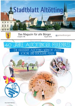 Titelbild Stadtblatt Altötting 08/2018