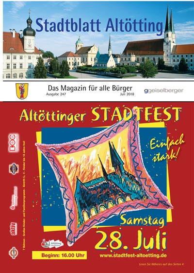 Titelbild Stadtblatt Altötting 07/2018 Titelbild Stadtblatt Altötting 07/2018