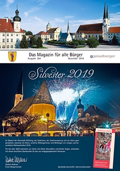 Stadtblatt Altötting Dezember 2019, Ausgabe 264, Silvesterfeuerwerk auf dem Kapellplatz,Foto: Simon Graf