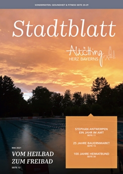 Hier sehen Sie das Stadtblatt Altötting für den Mai 2021 mit der Ausgabe 280.