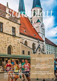 Hier sehen Sie das Stadtblatt Altötting für den September 2021 mit der Ausgabe 284.