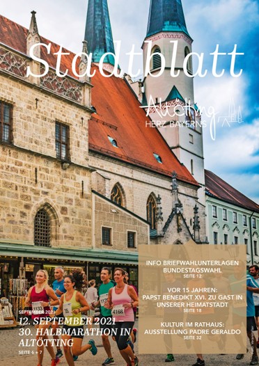 Hier sehen Sie das Stadtblatt Altötting für den September 2021 mit der Ausgabe 284.