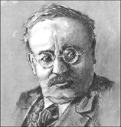 Portrait von Josef Hofmiller, gezeichnet von Harald Werner