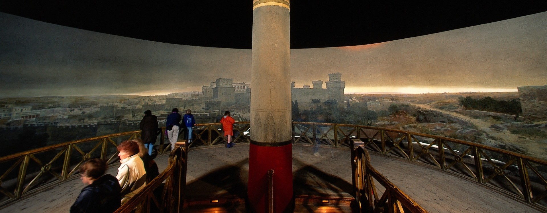 Innenaufnahme vom Jerusalem Panorama Altötting. 