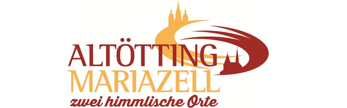 Das Logo von Altötting und Mariazell, zwei himmlische Orte.