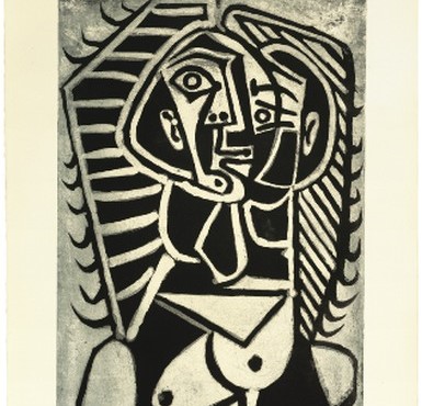 Ein Bild der Ausstellung Pablo Picasso Sammlung Klewan von 2013 in der Stadtgalerie Altötting.