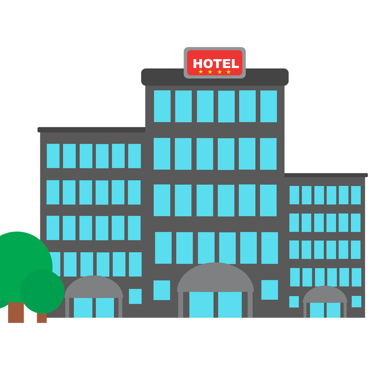 Commic von einem Hotel 