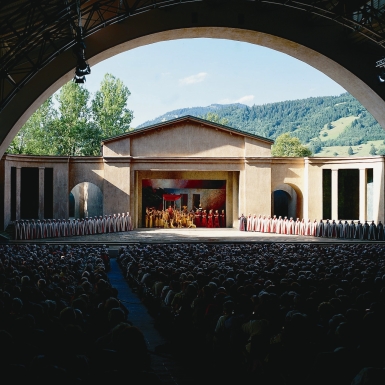 Das Passionsspieltheater in Oberammergau.
