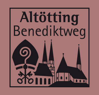 Die Abbildung des Pilgerstempels des Benediktwegs durch Altötting.