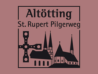 Die Abbildung des Pilgerstempels des Rupertwegs durch Altötting.