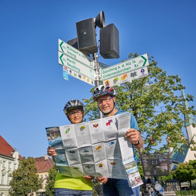 Hier sehen Sie eine Fahrradkarte, die am Kapellplatz ausgepackt wurde!