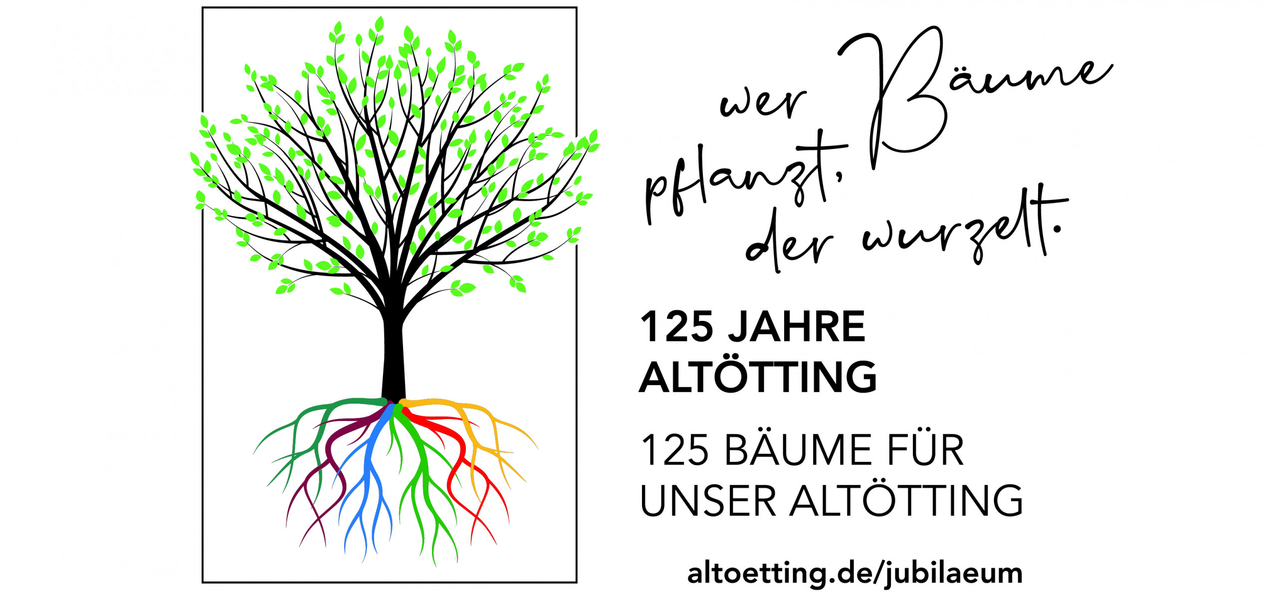 Jubiläums Bäume Altötting Logo