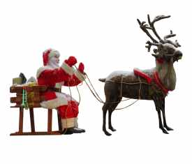 Nikolaus an der Eisbahn Altötting, Foto: Pixabay Nikolaus mit Schlitten, Eisbahn Altötting