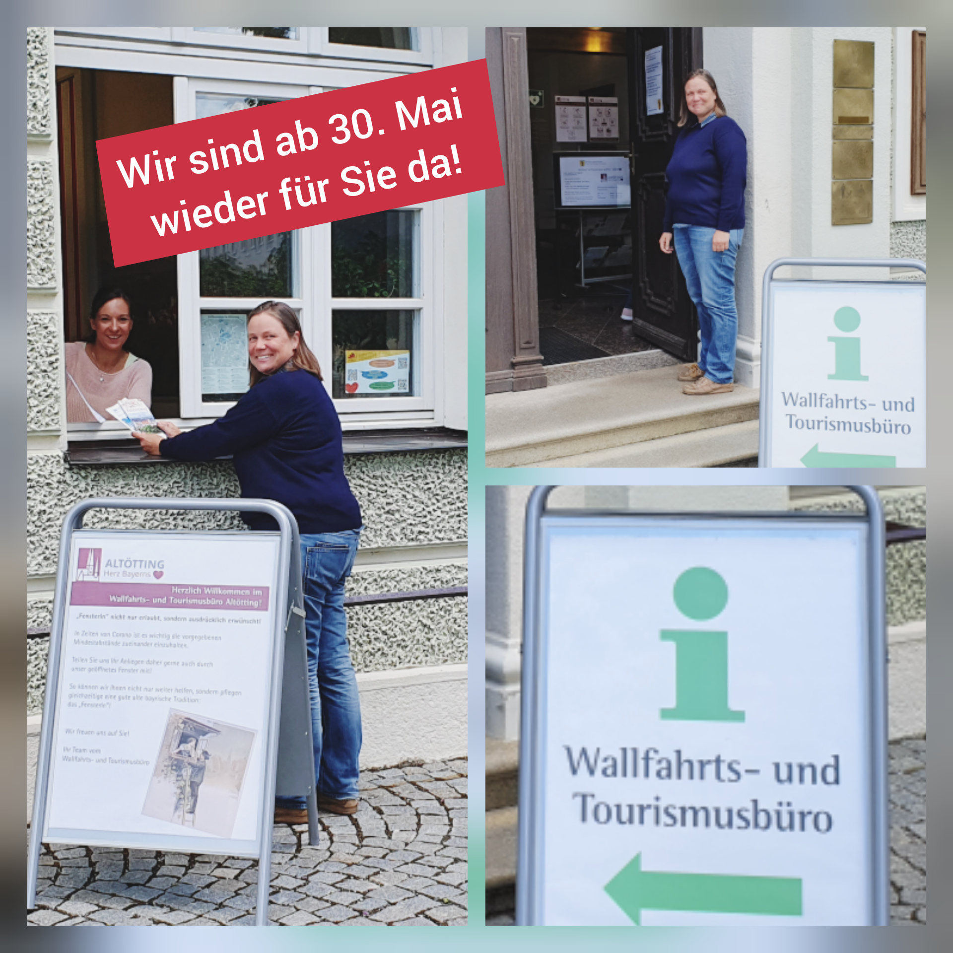 Tourismussbuero öffnet Altötting Foto Tourismusbüro Die Mitarbeiter des Tourismusbüros sind ab Samstag wieder für Sie da