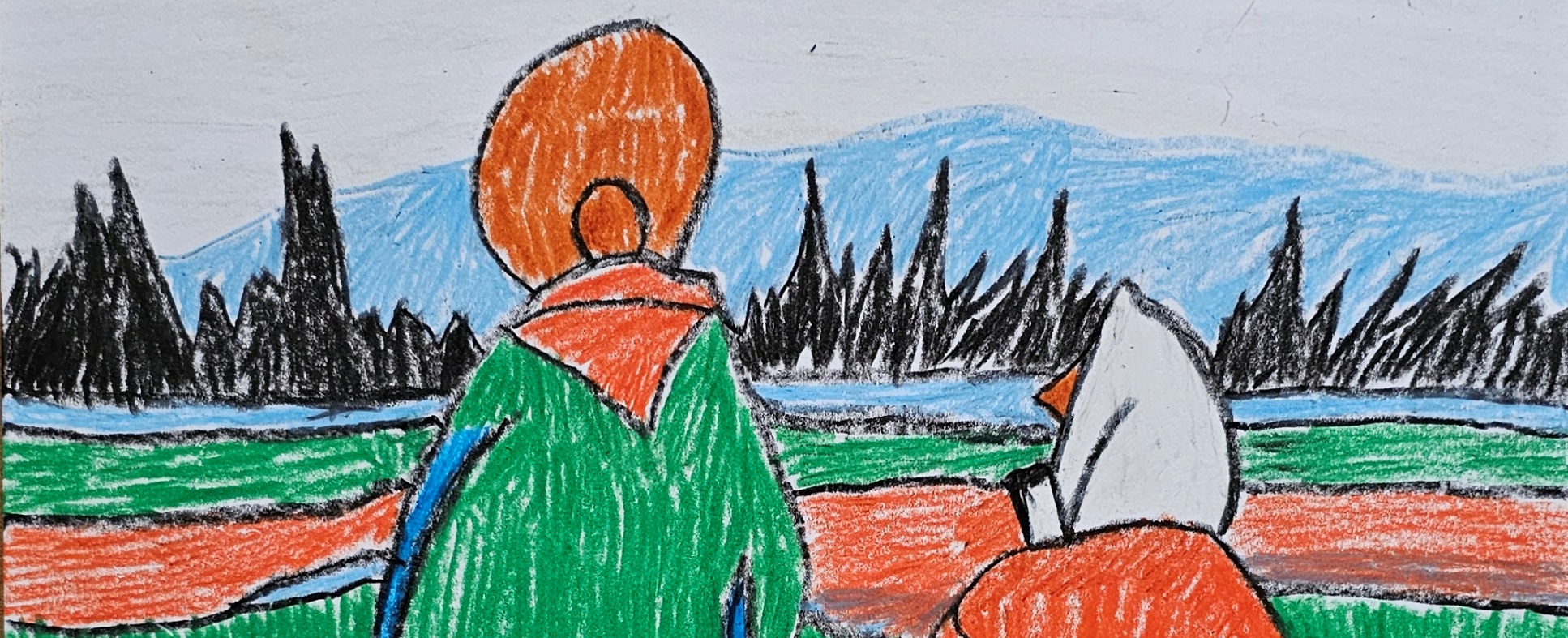 Martha Sztama Buntstift Zeichnung