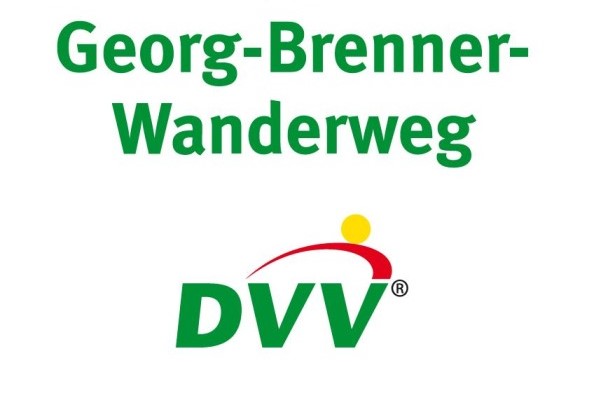Ein Logo von dem DVV Georg-Brenner-Wanderweg nach Altötting.