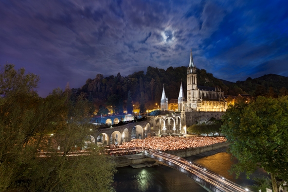 Lichterprozession in Lourdes