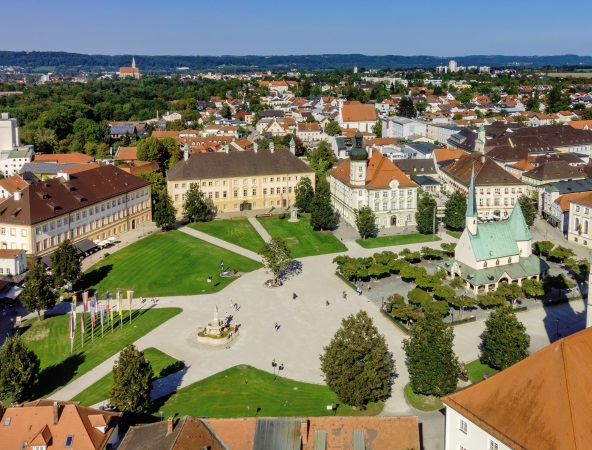 Hier sehen Sie den Kapellplatz von oben! 