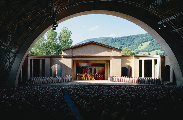 Das Passionsspieltheater in Oberammergau.