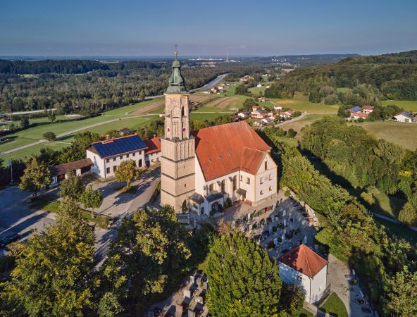 Luftaufnahme Kirche Magarethenberg