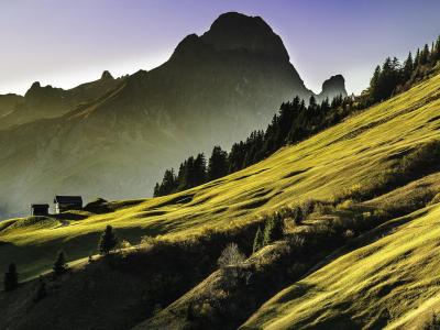 Eine Alm in den Alpen