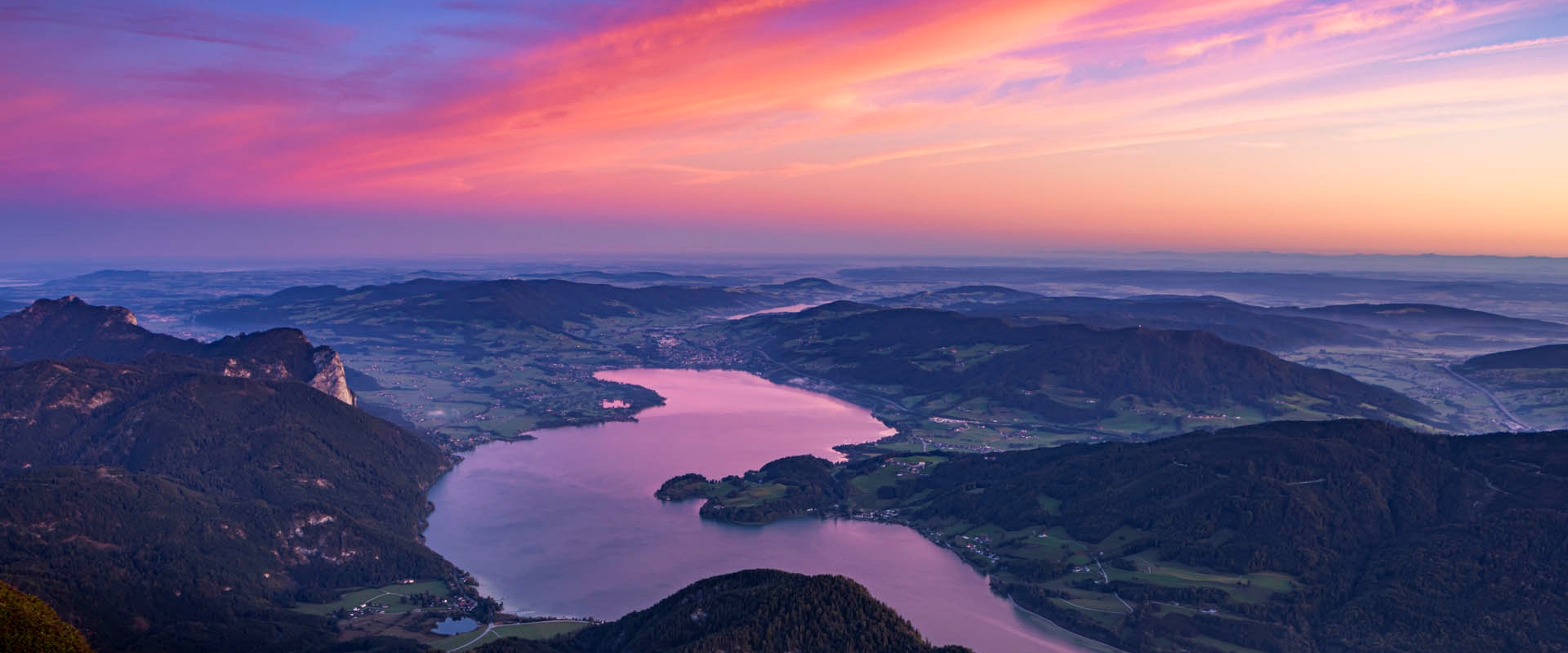 Sonnenuntergang über Mondsee