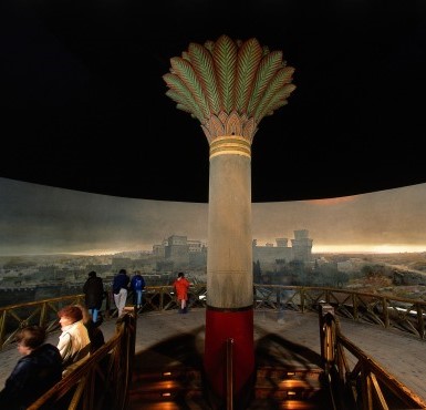 Jerusalem Panorama Altötting, Foto Heiner Heine Innenaufnahme vom Jerusalem Panorama Altötting.