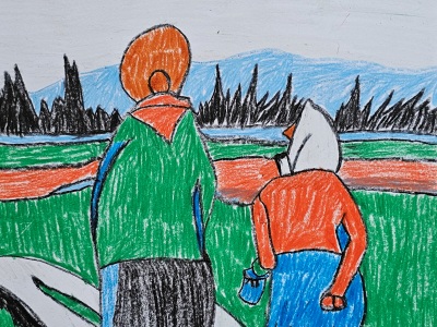 Martha Sztama Buntstift Zeichnung, Stadtgalerie Altötting, Foto KUNST St. Pius Martha Sztama Buntstift Zeichnung, KUNST St. Pius