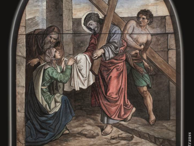 Tüchleingemälde Altötting, Foto Strauss Gemälde von Jesus