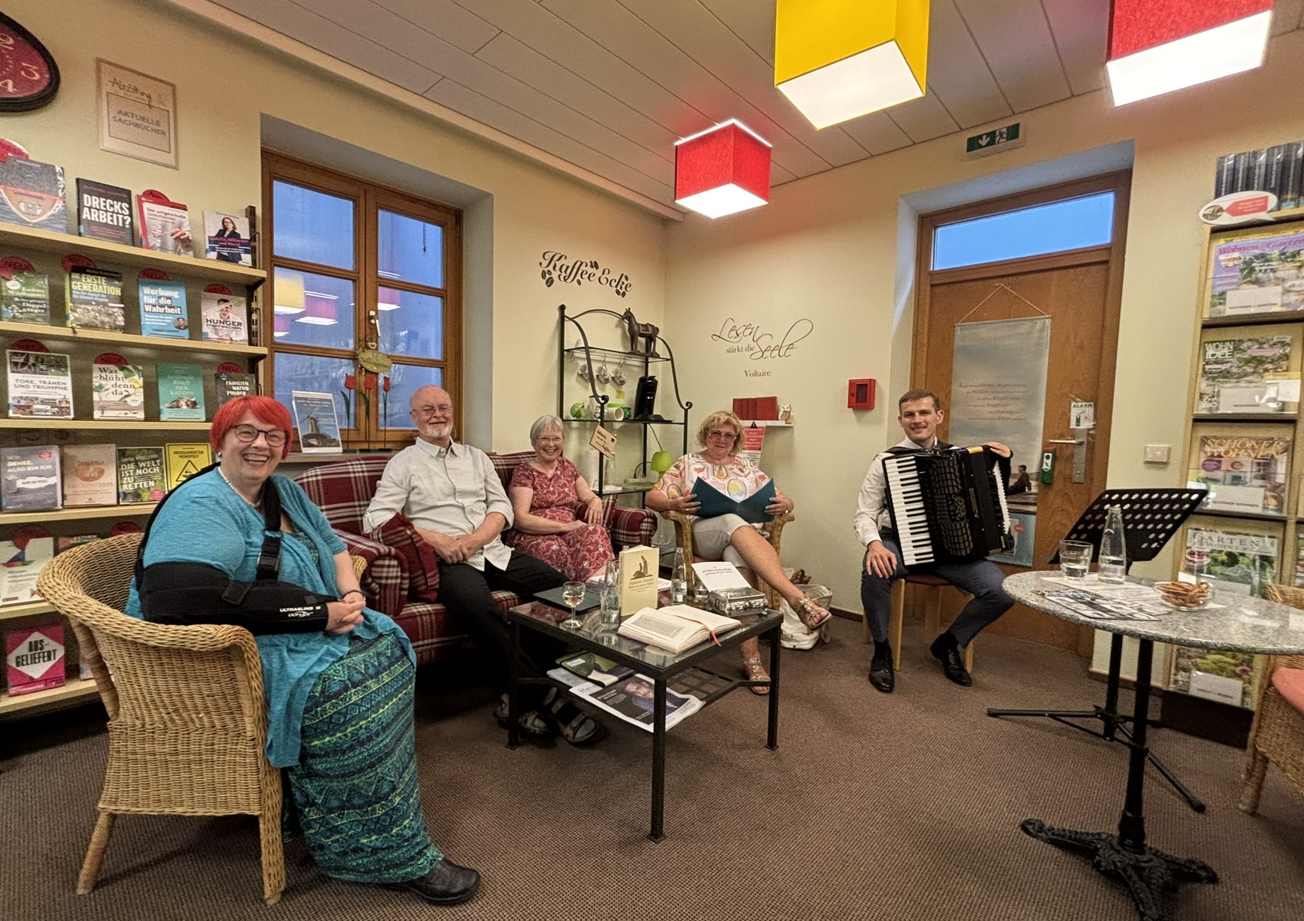 ANTHA Kulturclub und Christoph Scherzer Foto: Stadtbücherei